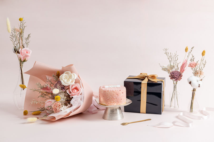 粉想寵你蛋糕花禮組