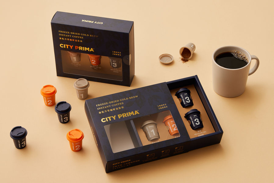 「CITY PRIMA 凍乾冷萃咖啡迷你杯」精選三個產區咖啡豆及三種處理法，零下40度凍乾鎖住現萃咖啡香氣