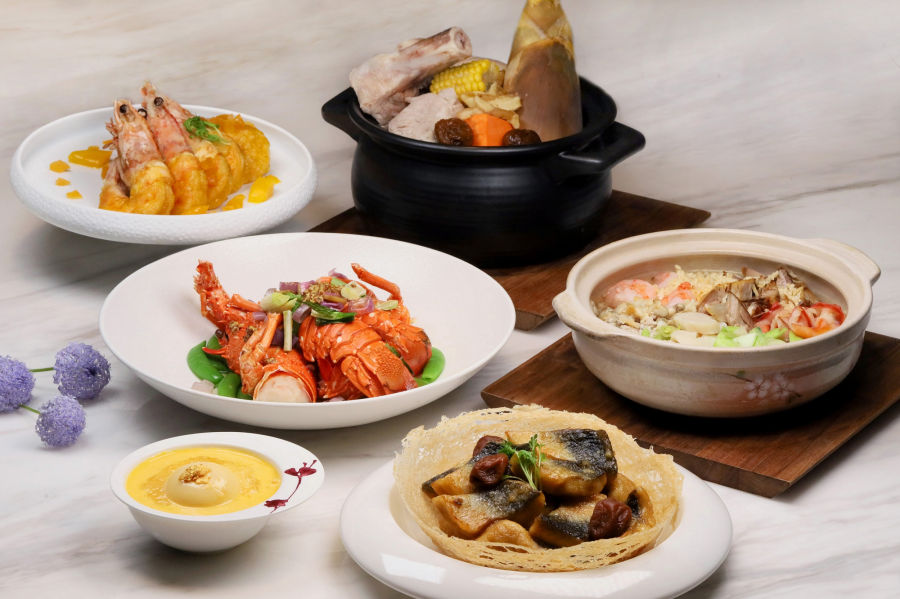皇豪中餐廳推出仲夏魚蝦宴，以季節鮮果入菜，酸甜可口，即日起至8月31日限定販售