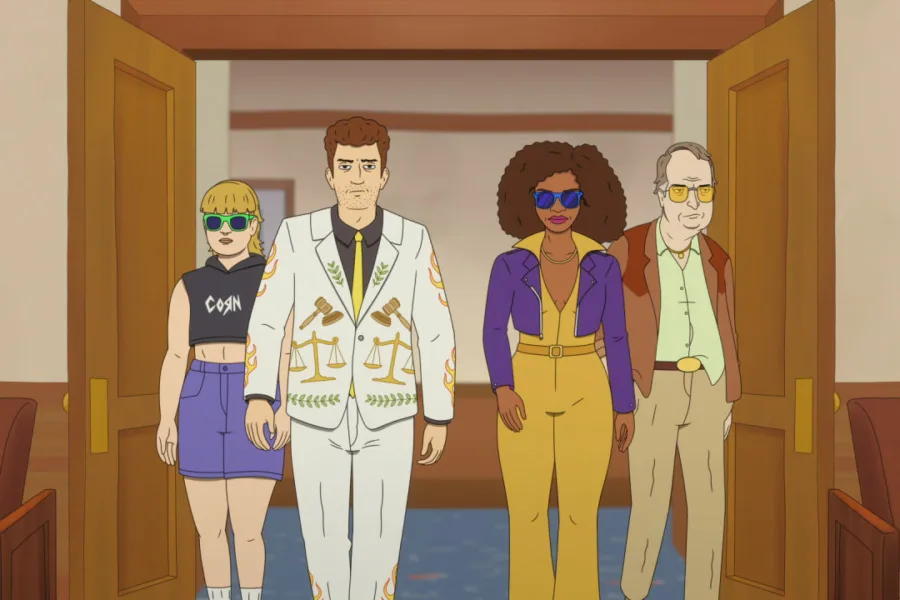 Netflix 新片 媒體採購 廣編稿 廣告合作 異業合作 互惠 賭城之道 Strip Law  亞當史考特 Adam Scott  賈奈兒詹姆斯 Janelle James  凱斯大衛 史蒂芬魯特  賭城之道演員陣容