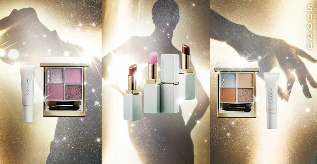 SUQQU 聖誕 2025 幸福之光 晶采盈緻眼彩盤 晶采潤澤液狀頰彩 唇膏新色 限定彩妝組