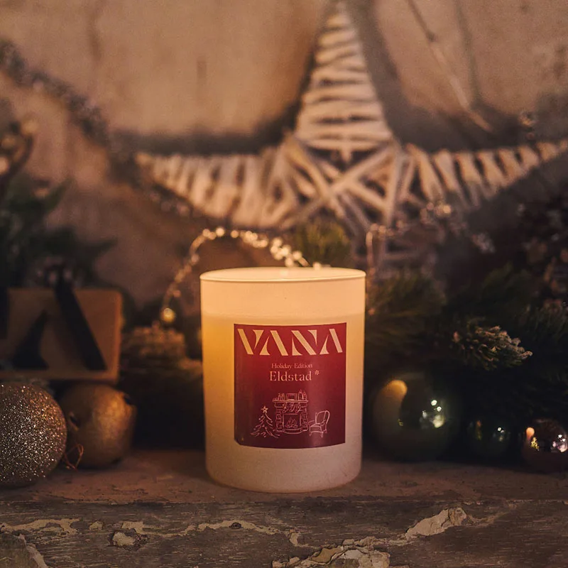 VANA 香氛蠟燭 聖誕限定 Eldstad 壁爐 肉桂香料 北歐香氛 交換禮物