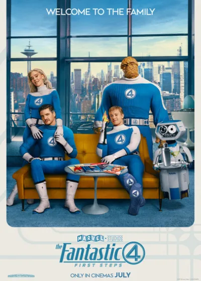 驚奇4超人第一步 Marvel 迪士尼 佩德羅帕斯卡 凡妮莎寇比 約瑟夫昆恩 艾邦摩斯貝克許 茱莉亞加納 拉爾夫尹愛森 漫威電影宇宙 行星吞噬者 銀色衝浪手 復古未來主義 家庭團結
